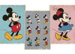 Mickey Mouse & Minnie 3-er Set Filmplakate