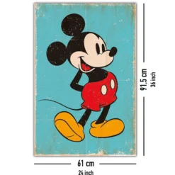 Mickey Mouse Poster Retro Blue