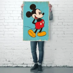 Mickey Mouse Poster Retro Blue