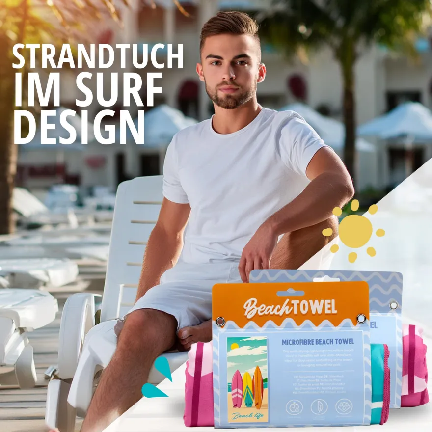 Mikrofaser Strandtuch Beach Life Surf