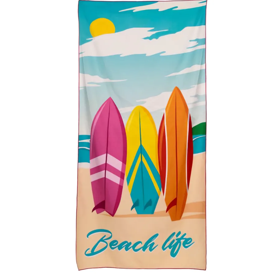 Mikrofaser Strandtuch Beach Life Surf
