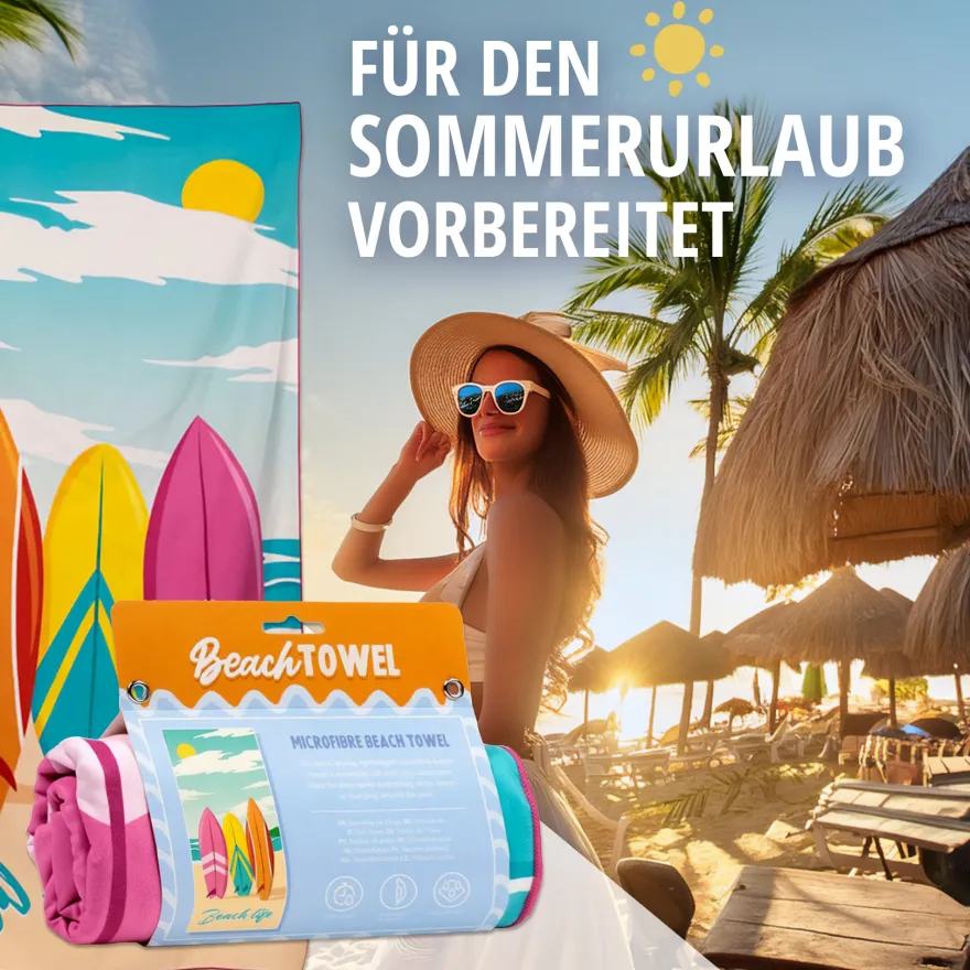 Mikrofaser Strandtuch Beach Life Surf