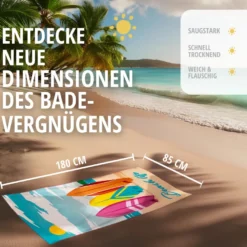 Mikrofaser Strandtuch Beach Life Surf