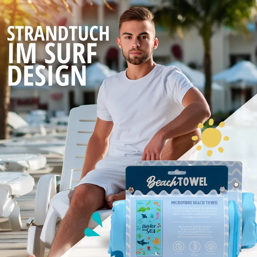 Mikrofaser Strandtuch Under the Sea Meerestiere