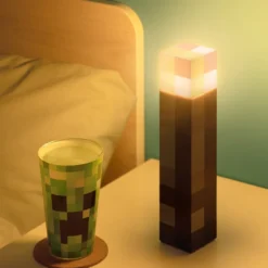 Minecraft Fackellampe Torch light, Tisch -und Wandleuchte