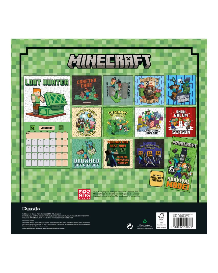Minecraft Kalender 2027