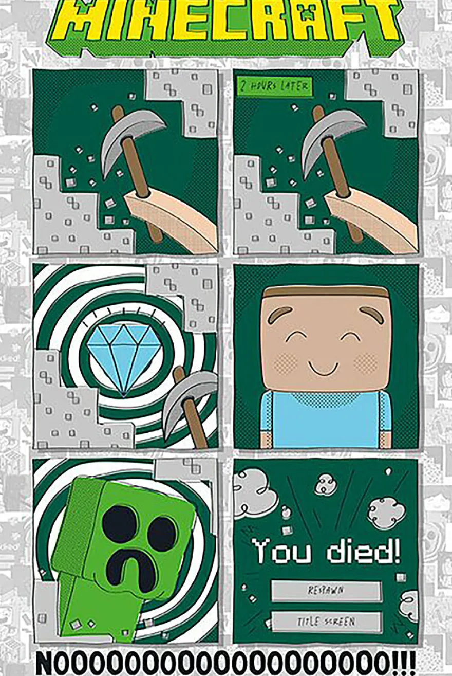 Minecraft Poster One last Diamond