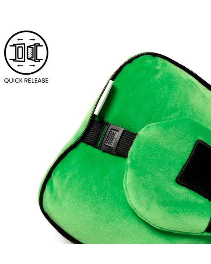 Minecraft Relaxeazzz Creeper Reisekopfkissen mit Augenmaske