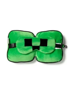 Minecraft Relaxeazzz Creeper Reisekopfkissen mit Augenmaske
