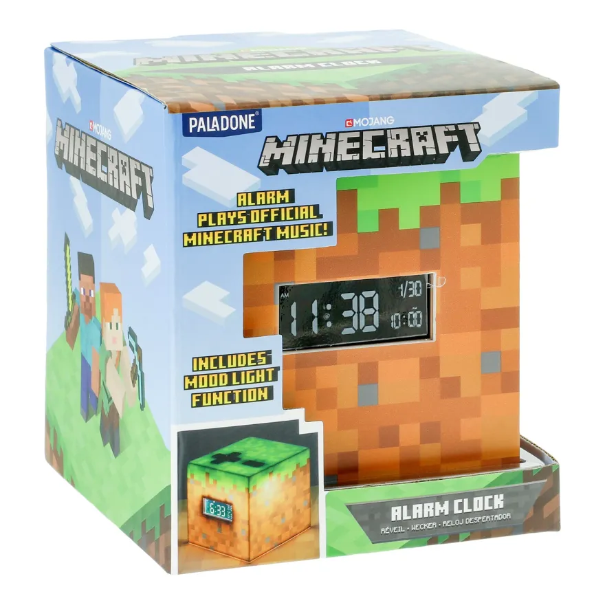 Minecraft Wecker Sunrise-Musik Grasblock Sound & Light (USB)