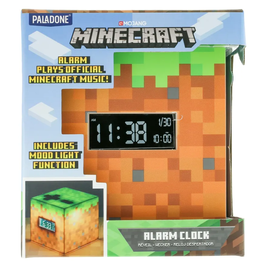 Minecraft Wecker Sunrise-Musik Grasblock Sound & Light (USB)