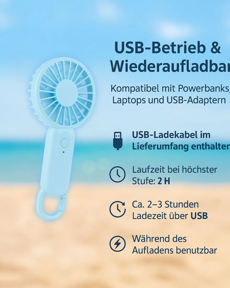 Mini-USB-Ventilator ca. 6 x 15 cm