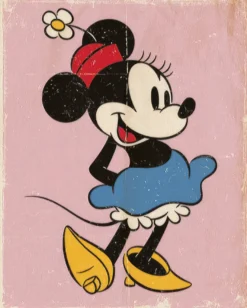 Minnie Mouse Poster Retro Pink