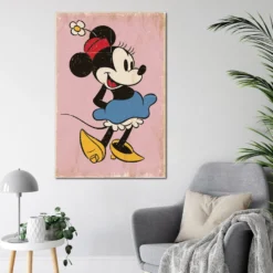 Minnie Mouse Poster Retro Pink
