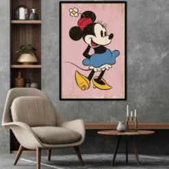 Minnie Mouse Poster Retro Pink