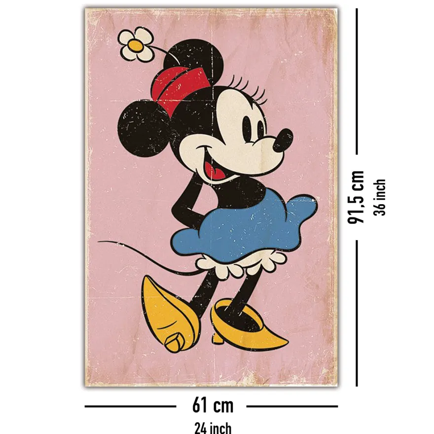 Minnie Mouse Poster Retro Pink