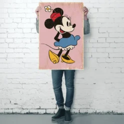 Minnie Mouse Poster Retro Pink