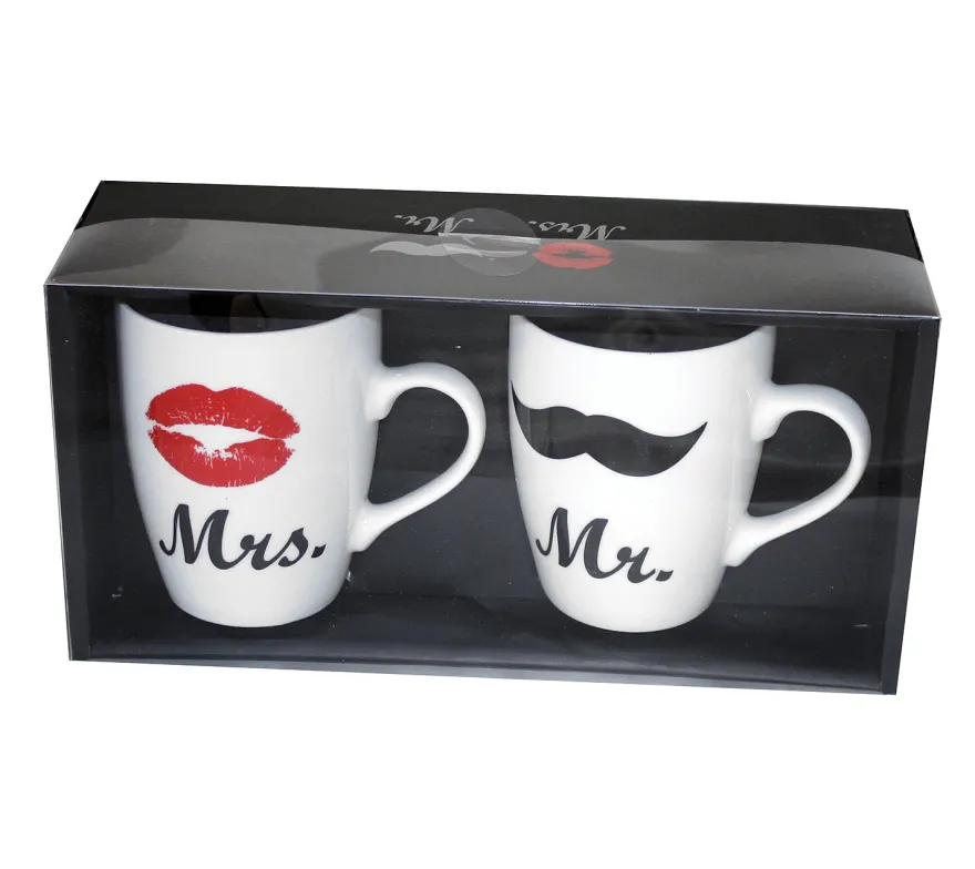 Mr. & Mrs. Tassen 2-er Set mit Badeenten Hochzeitspaar