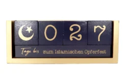 Muslim Countdown Kalender Holz-Tischkalender, Tagezähler