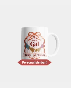 My favorite Gal Tasse - beste Freundinnen mit Wunschnamen - Inclusive Design Black Friends & Besties - 330 ml