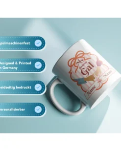 My favorite Gal Tasse - beste Freundinnen mit Wunschnamen - Inclusive Design Black Friends & Besties - 330 ml