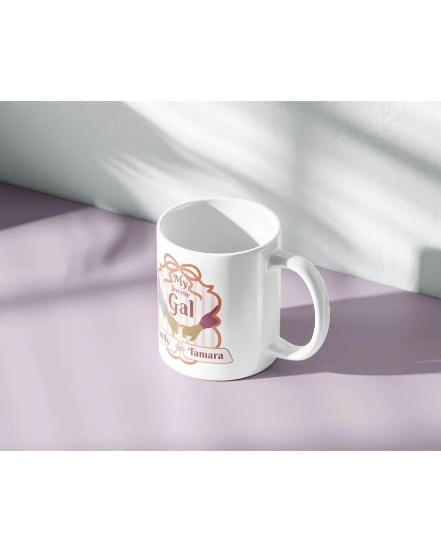 My favorite Gal Tasse White Girlies mit Wunschnamen ca. 330 ml