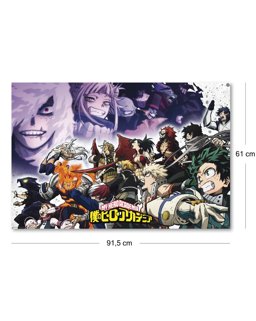 My Hero Academia Poster | Boku no Hero Academia | Heroes vs Villains | 61x91,5 cm