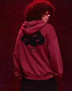 Naruto Akatsuki Graphic Hoodie Red Kapuzenpullover Rot Neptun