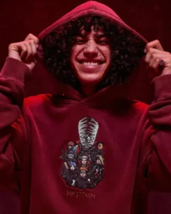 Naruto Akatsuki Graphic Hoodie Red Kapuzenpullover Rot Neptun