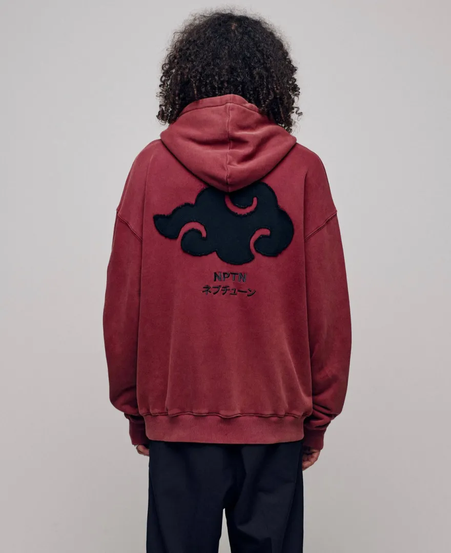 Naruto Akatsuki Graphic Hoodie Red Kapuzenpullover Rot Neptun