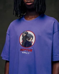 Naruto Graphic T-Shirt Purple Itachi X Sasuke Uchiha Neptun