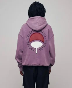 Naruto Uchiha Graphic Hoodie Purple Kapuzenpullover Neptun