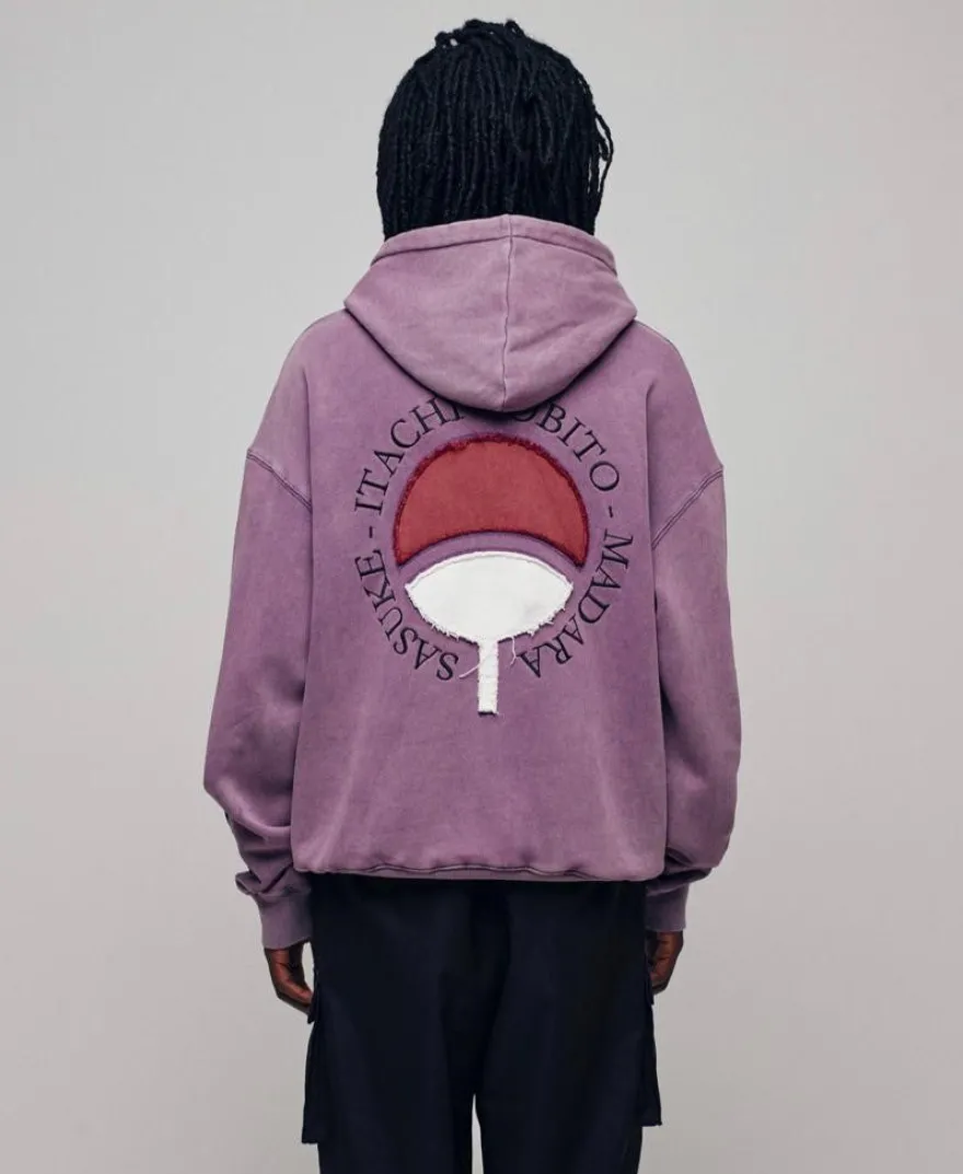 Naruto Uchiha Graphic Hoodie Purple Kapuzenpullover Neptun