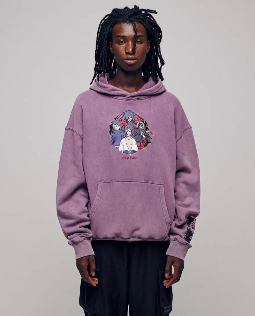 Naruto Uchiha Graphic Hoodie Purple Kapuzenpullover Neptun