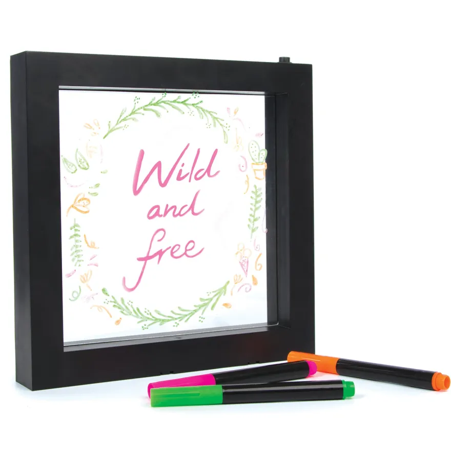 Neon Effect Light Up Message Frame