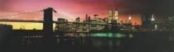 New York Poster Brooklyn Bridge im Sonnenuntergang