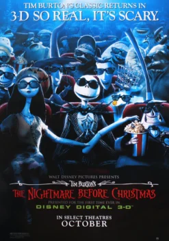 Nightmare before Christmas Poster Disney Digital 3D