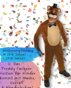 5 Nights at Freddy's Kinderkostüm Freddy Fazbear