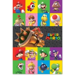 Nintendo Super Mario Poster Characters