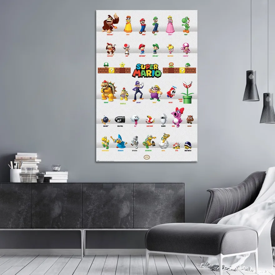 Nintendo Super Mario Poster Character Parade