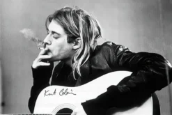 Nirvana Poster Kurt Cobain Smoking & Guitar