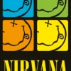 Nirvana Poster Smiley Squares