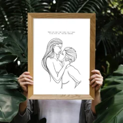 Now And Forever Kunstdruck Madeleine, Line-Art