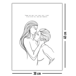 Now And Forever Kunstdruck Madeleine, Line-Art