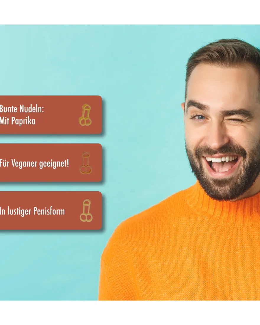 Nudeln in Penis-Form Pasta