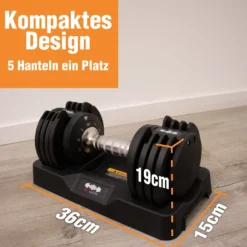 nurisports Set 2 verstellbare Hanteln 2 kg -12 kg