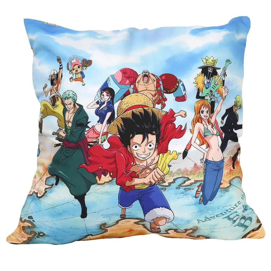 One Piece Kissen Strohhutbande & Map
