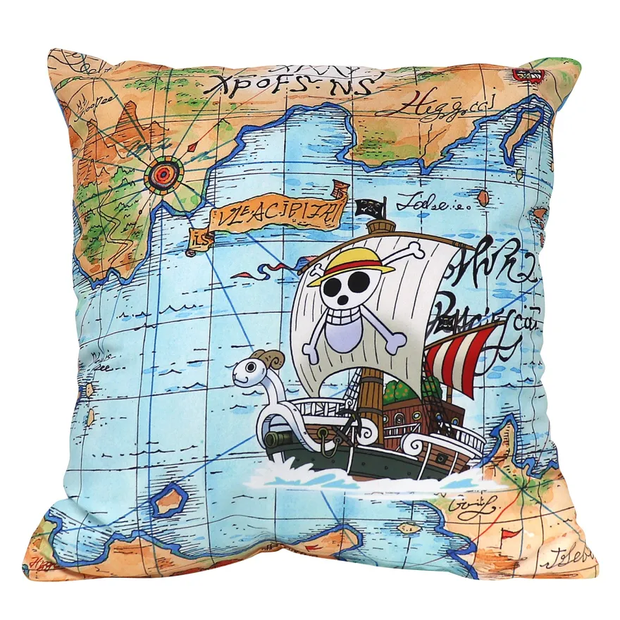 One Piece Kissen Strohhutbande & Map