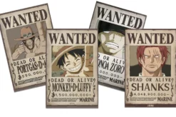 One Piece Poster 4-er Set Filmplakate Wanted