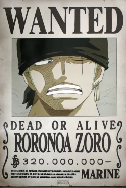 One Piece Poster 4-er Set Filmplakate Wanted